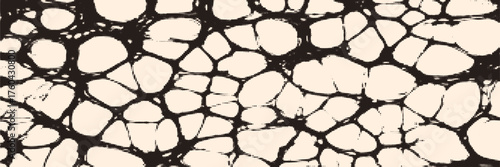 Retro halftone background with black thorny branches. Gothic style vector pattern art. Neo tribal aesthetic.