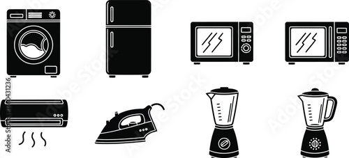 Household Appliances and Electronics Icons