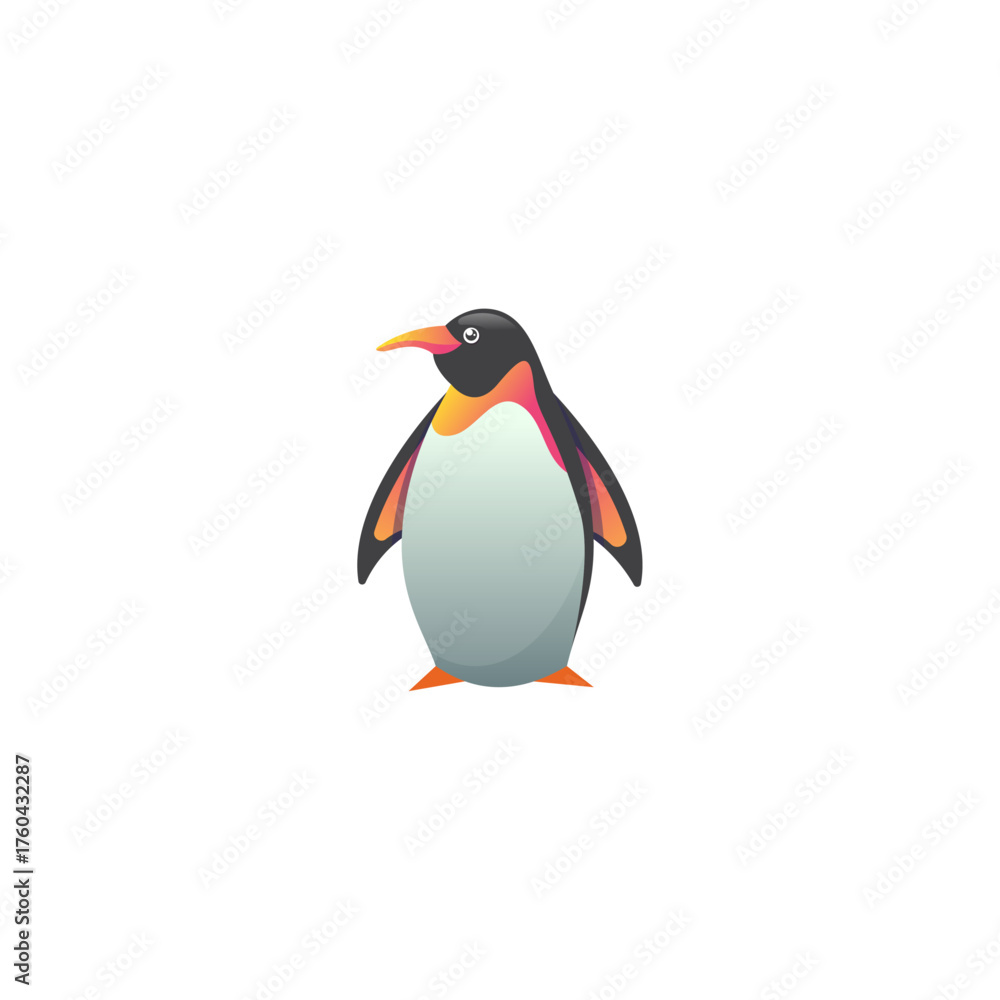 Fototapeta premium cute penguin mascot logo icon vector