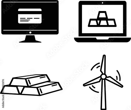 Digital finance gold reserves and renewable energy concepts
