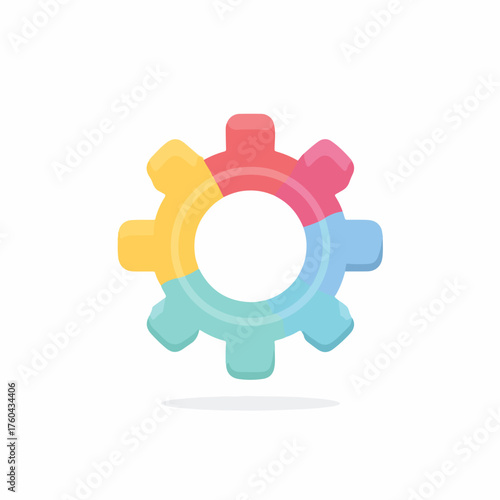 Minimalist Settings Gear Icon Vector Design