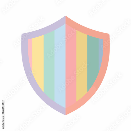 Minimalist Simple Shield Vector Icon Design
