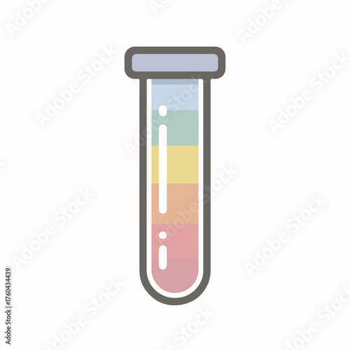 Minimalistic Test Tube Icon in Vector Style
