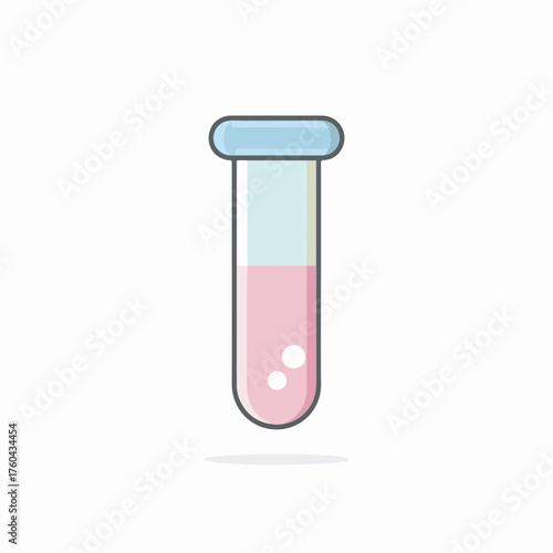 Minimalist Test Tube Icon Vector Design