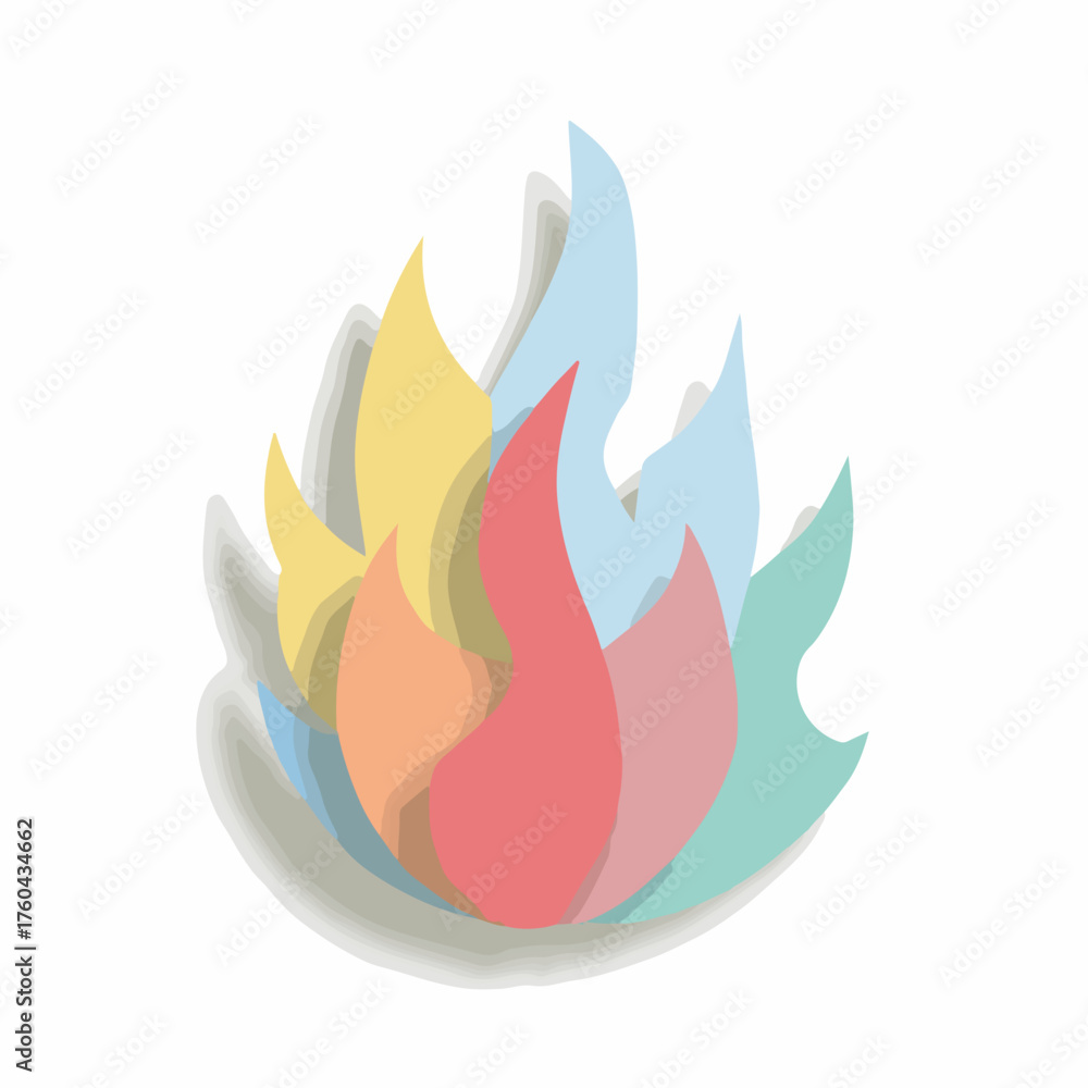 Fototapeta premium Simple Fire UI Icon Design Vector