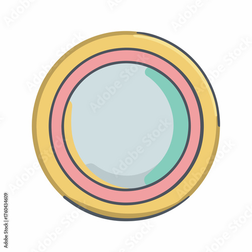 Minimalist Coin Icon in UI Style