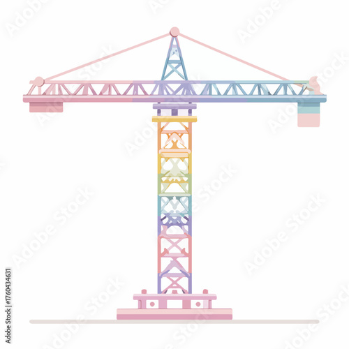 Minimalist UI Crane Construction Icon Design