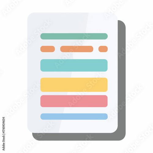 Minimalist UI-Style Document Icon Vector Design