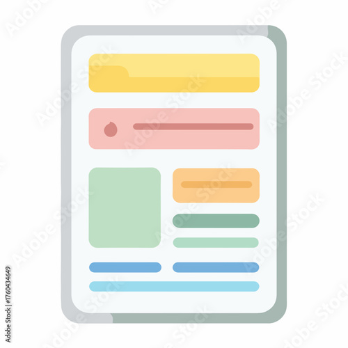Minimalist UI Document Vector Icon Design