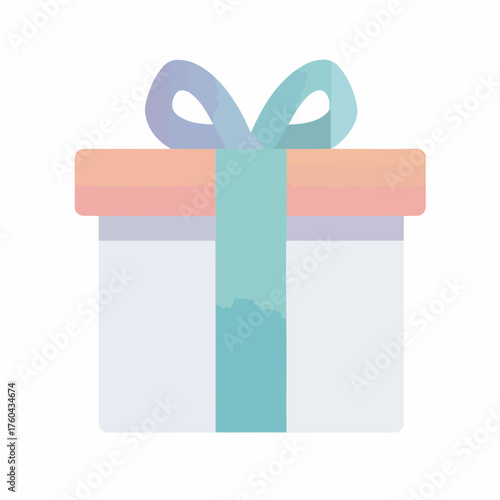 Minimal UI Gift Icon in Flat Design