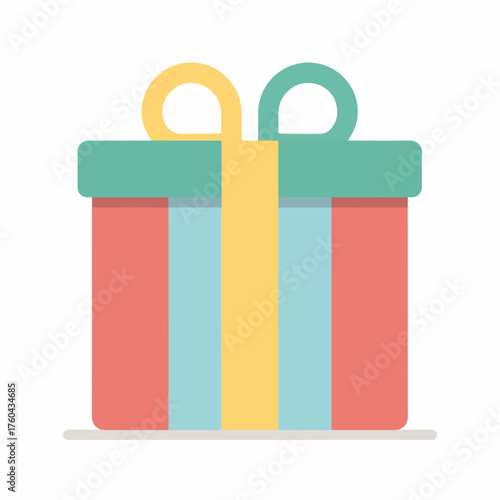 Minimalist UI Gift Icon in Flat Design
