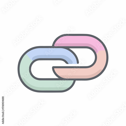 Minimalist UI-style link vector icon design