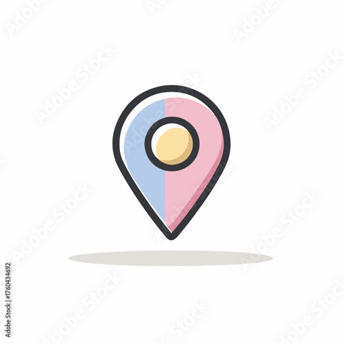 Modern UI Location Pin Icon Vector