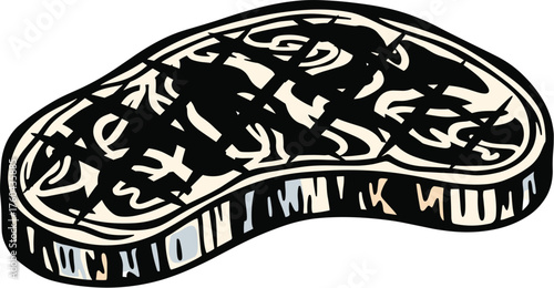 Abstract Brain Illustration for Neuroscience Research and Mental Health Awareness Campaign in Modern Graphic Style, Featuring Neurology Concepts, Cognition, and Intellectual Creativity for Educational