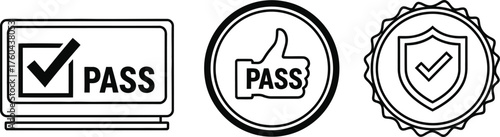 Pass, Approval, and Security Status Icons