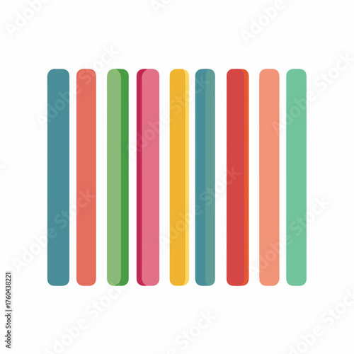 Elegant Vintage Barcode Minimalist Icon Design