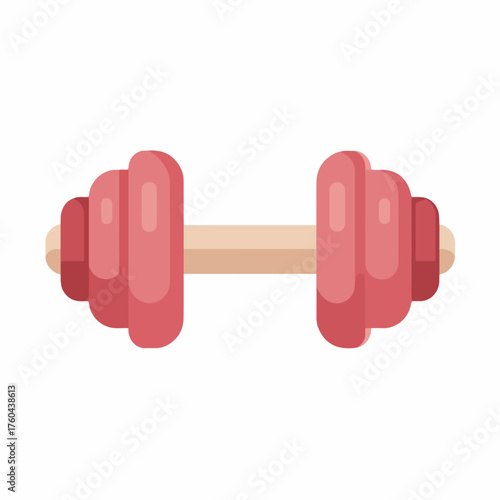 Classic Dumbbell Flat Vector Icon Design