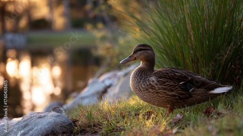 Peaceful Duck by the Water's Edge
