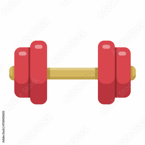 Classic Dumbbell Flat Vector Icon Design