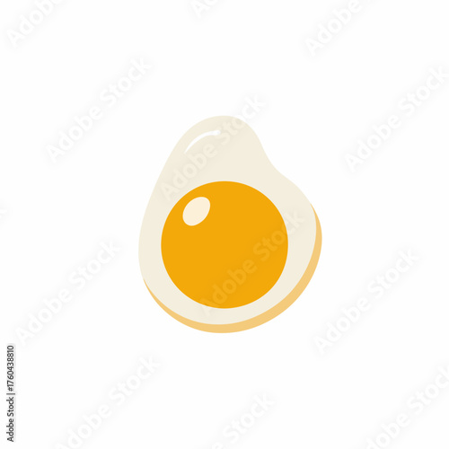 Simple Egg Icon in Flat Style