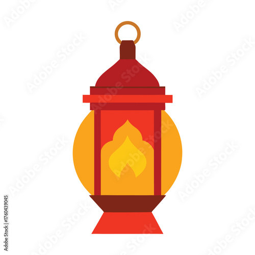 Traditional Egyptian Fanous Lantern Decoration on White Background