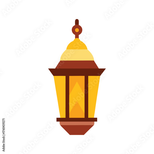 Traditional Egyptian Fanous Lantern Decoration on White Background