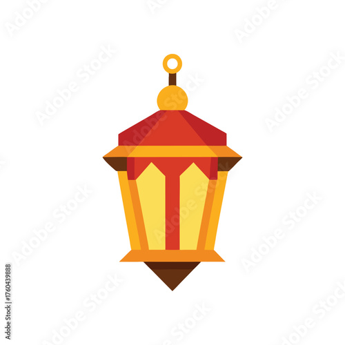 Traditional Egyptian Fanous Lantern Decoration on White Background