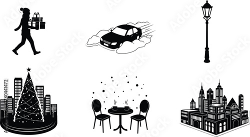 Winter City Scenes & Holiday Preparations