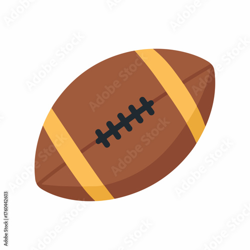 Sleek Football Icon in Flat Style