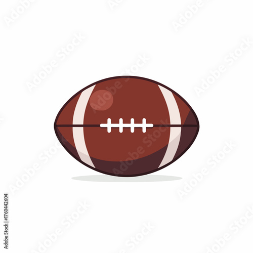 Sleek Football Icon in Flat Style