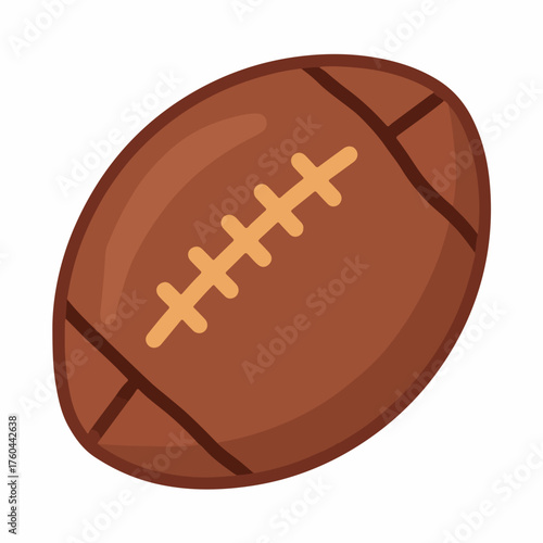 Sleek Football Icon in Flat Style