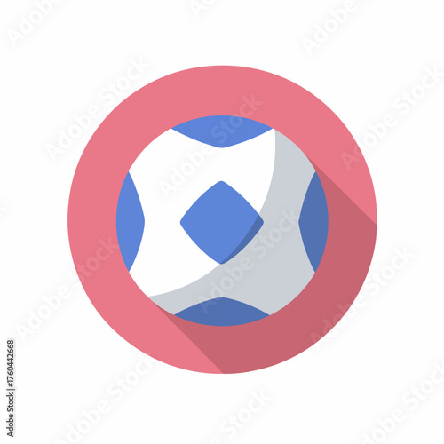 Football Sport Icon in Flat Design