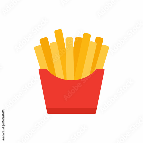 Crispy French Fries Icon in Flat Style