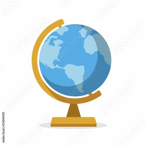 Minimal Globe Icon in Flat Design