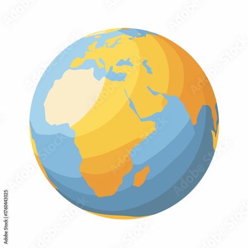 Global Icon in Flat Vector Style