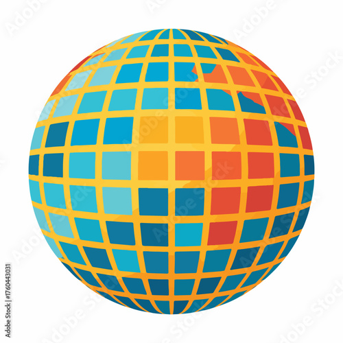 Global Globe Icon in Flat Design