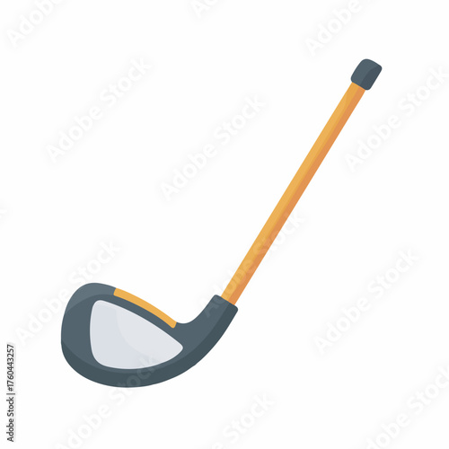 Minimalist Golf Club Icon in Flat Design