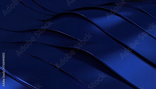 Dark Blue Fabric Waves Abstract Background