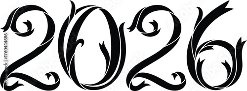 Ornate Flourish 2026 Typography