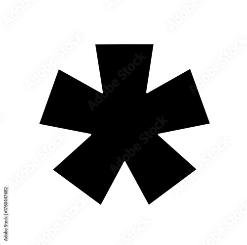 asterisk star icon vector on white background