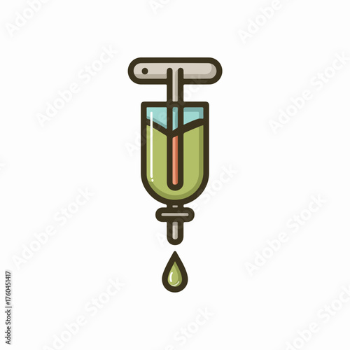 Medical IV Drip Flat Icon Object