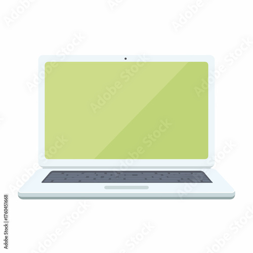 Minimal Laptop Icon in Flat Vector Style