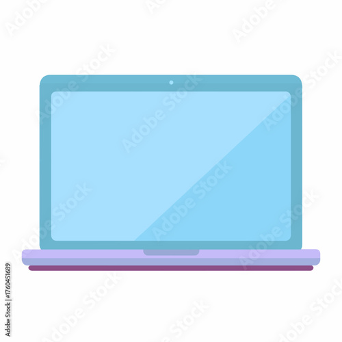 Laptop Icon in Flat Vector Style