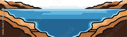 Serene Oasis: Calm Waters in Rocky Cove