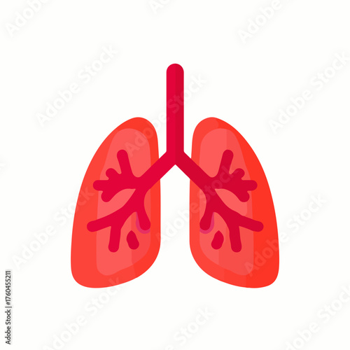 Minimalistic Lungs Icon Design