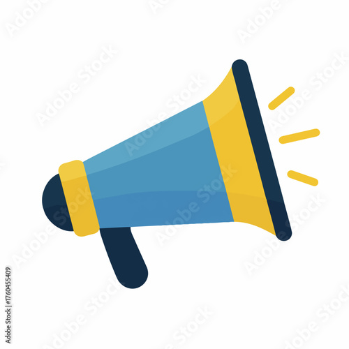 Classic Megaphone Icon in Flat Vector Style