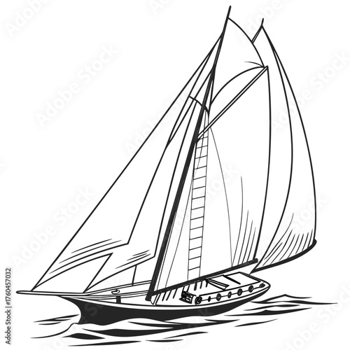 silhouette of a sailing ship