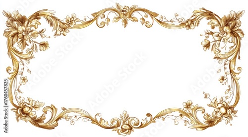 Ornate gold frame with floral details (2)