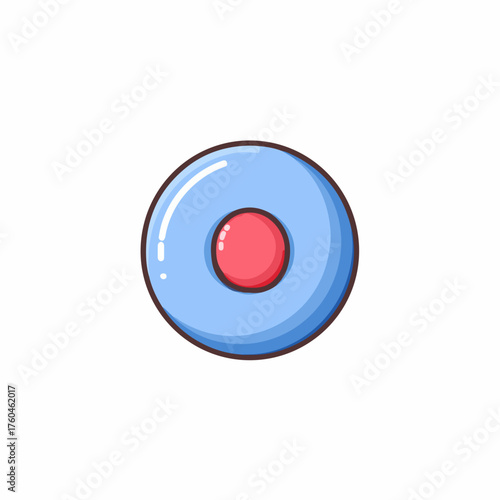 Colorful Pause Button Vector Icon Design