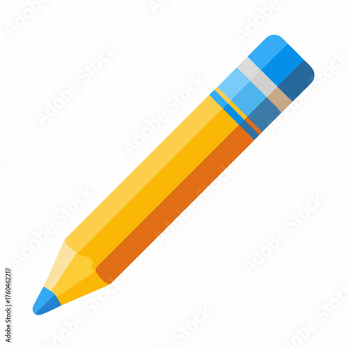 Modern pencil icon in flat style